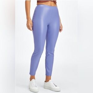 Fabletics Vegan Leather Legging In Bellflower Size M
